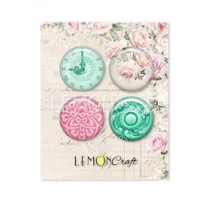 Buttony samoprzylepne Lemoncraft Yesterday, 4szt